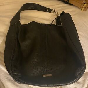 Coach Elegant Black Leather Hobo Bag